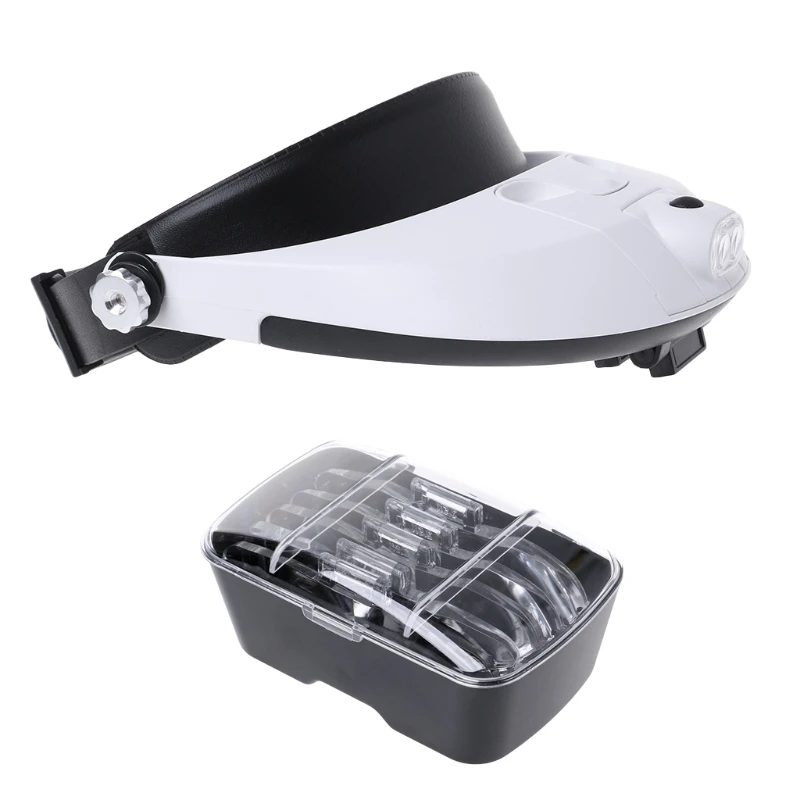 

LED Lamp Light Headband Headset for Head Jeweler Magnifier Magnifying Glass Loup