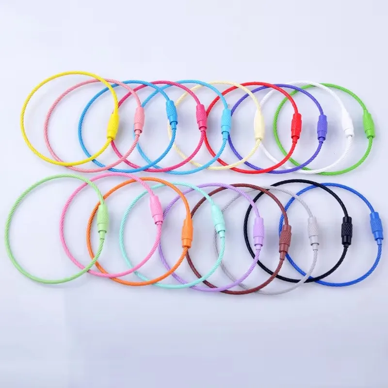 Флуоресцентный разноцветный открывающийся брелок для ключей ручной работы со