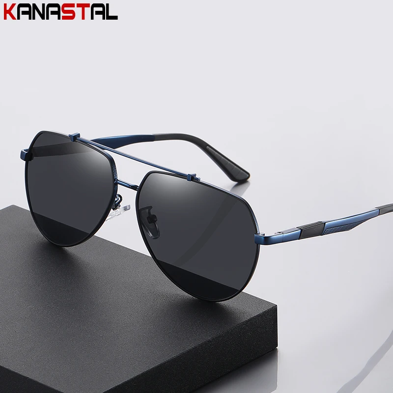

Men Polarized Sunglasses UV400 Pilot Eyeglasses Frames Metal 1.1mm Lens Sun Glasses Fishing Beach Driving Male Visor Eyewear