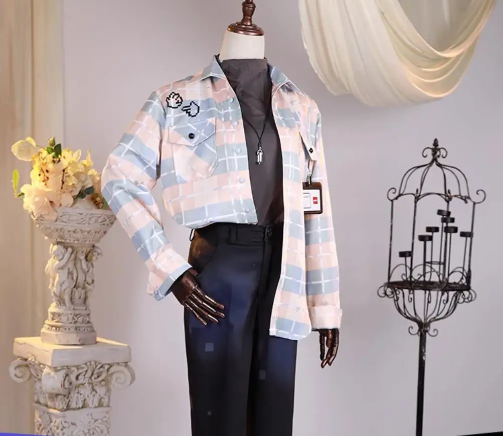 Костюм для косплея Game Nu: Carnival Eiden стильный мужской кожный модный наряд