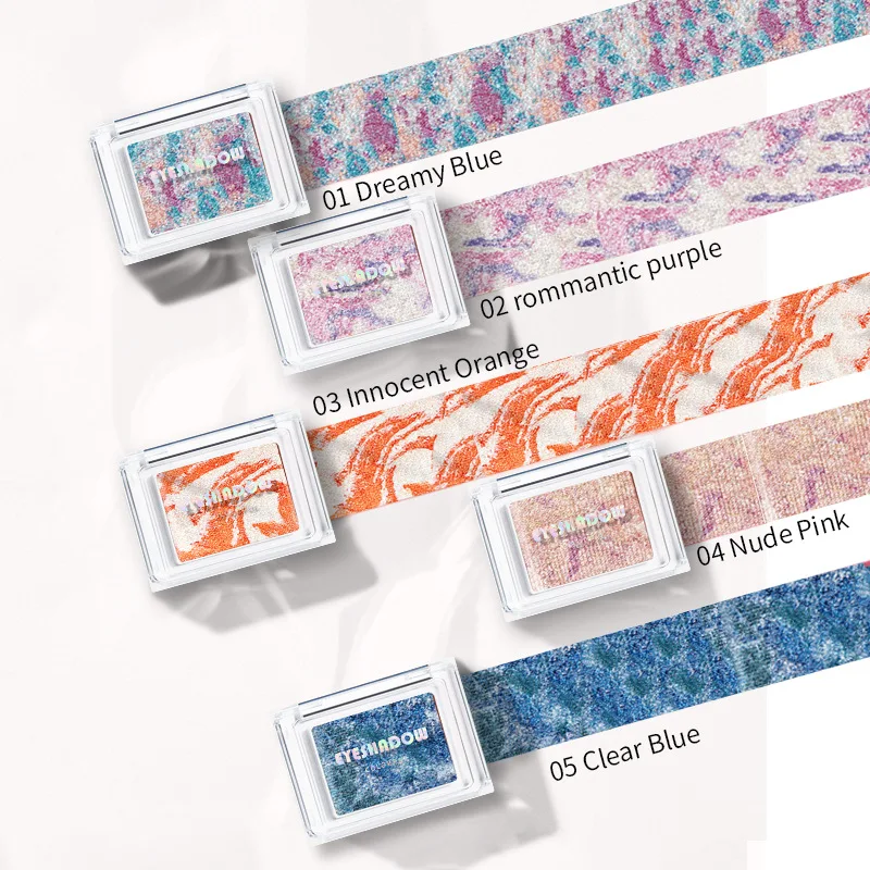 

New 2022 Fashion Cosmetics Eye Makeup Single Eyeshadow Palette Waterproof Matte Shiny Eye Shadow Glitter Pigment for Bright Eyes