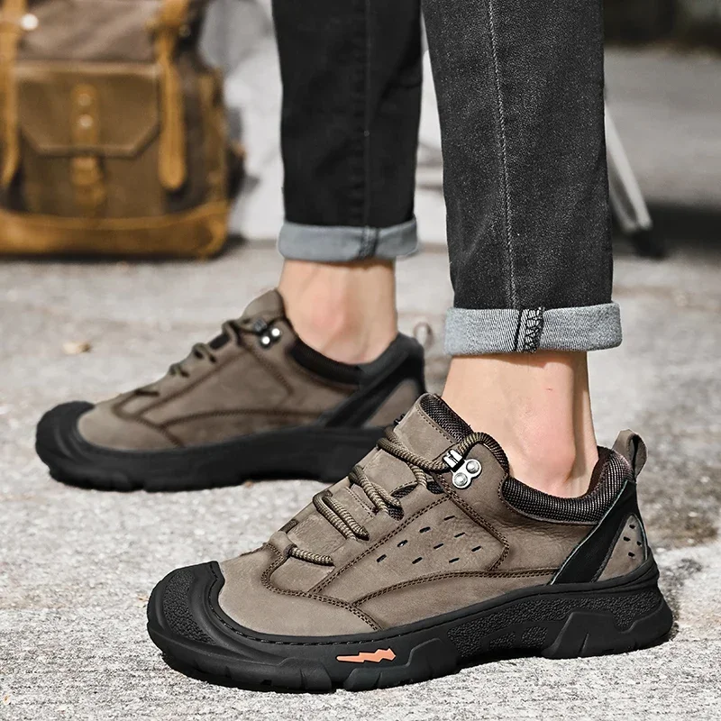 

2023 Autumn Winter Men Boots Fashion Lace Up Shoes Lightweight Smart Casual Boots Comfy Ankle Boots Office Work Casual Zapatos