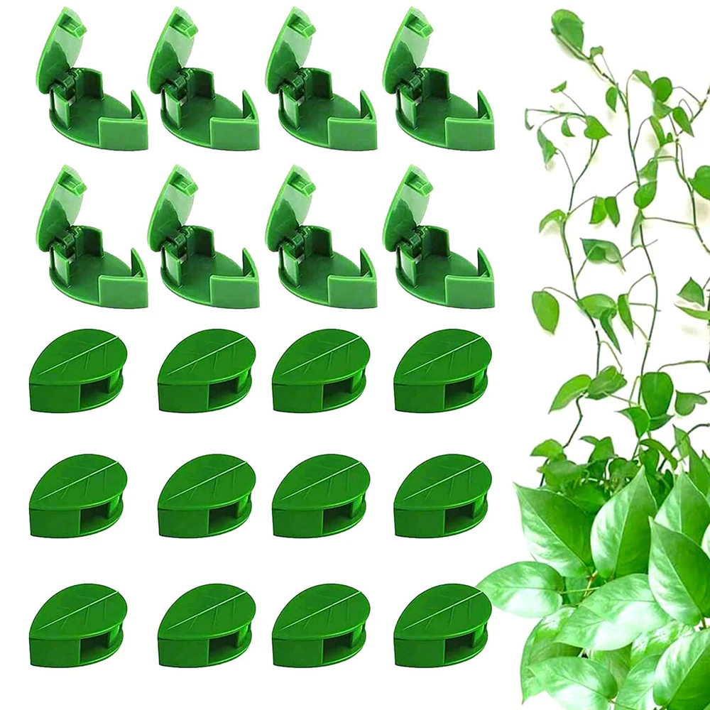 

10PCS Plant Climbing Artifacts Fixing Clip Leaf Shape Self-Adhesive Invisible Garden Hook Support Climbing Plants Tracele Holder