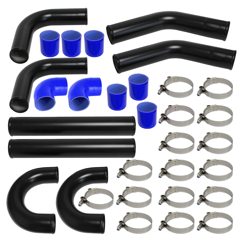 

Universal 8PCS 2.75" 70mm Turbo Intercooler Pipe Kit Piping Clamp Silicone Hose