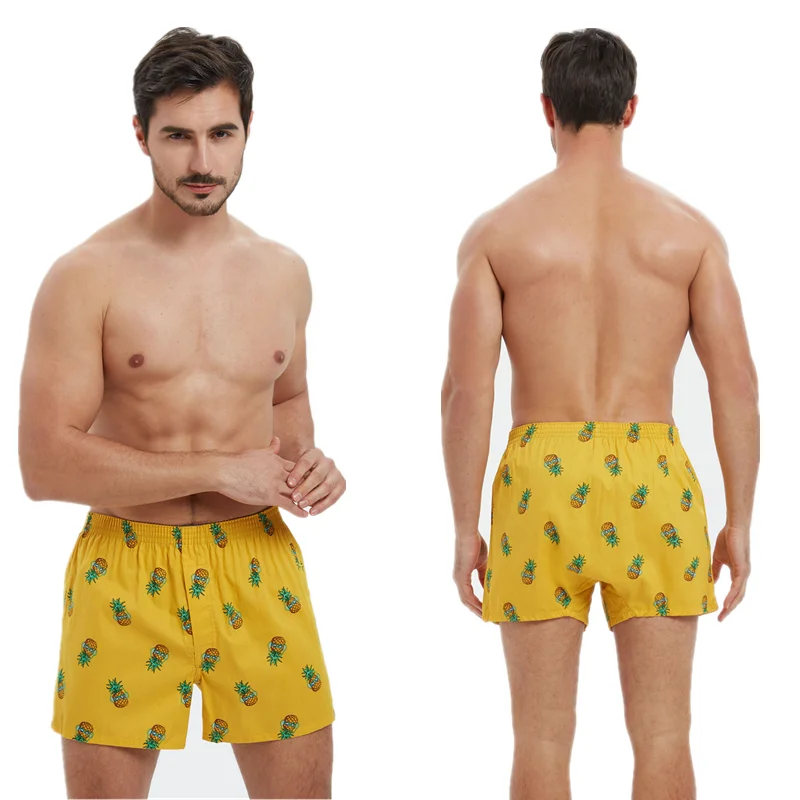 Men's Underwear Pajamas Pants Cotton Woven Loose Youth Sleep Bottoms