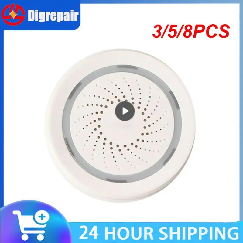 

3/5/8PCS Usb 120db Temperature And Humidity Sensor Remote Control Wifi Sensor Mobile App Control Sound And Light Alarm