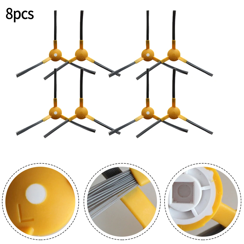 

8pcs Side Brushes For AENO RC3S / AENO RC2S Robot Vacuum Cleaner Replacement Accesories Household Kitchen