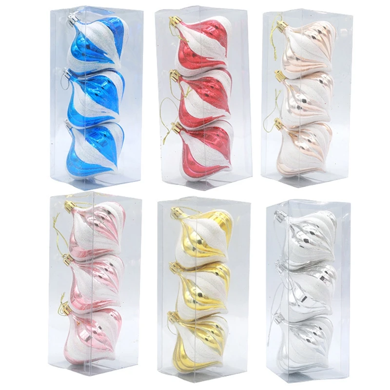 

3 шт., пластиковые шарики для новогодней ёлки