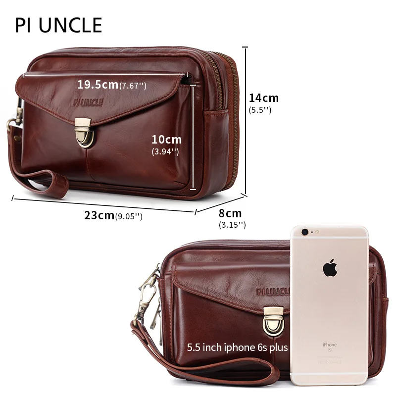 Men's Leather Clutch Casual Clutch Men's Clutch Clutch Envelope Cowhide Briefcase