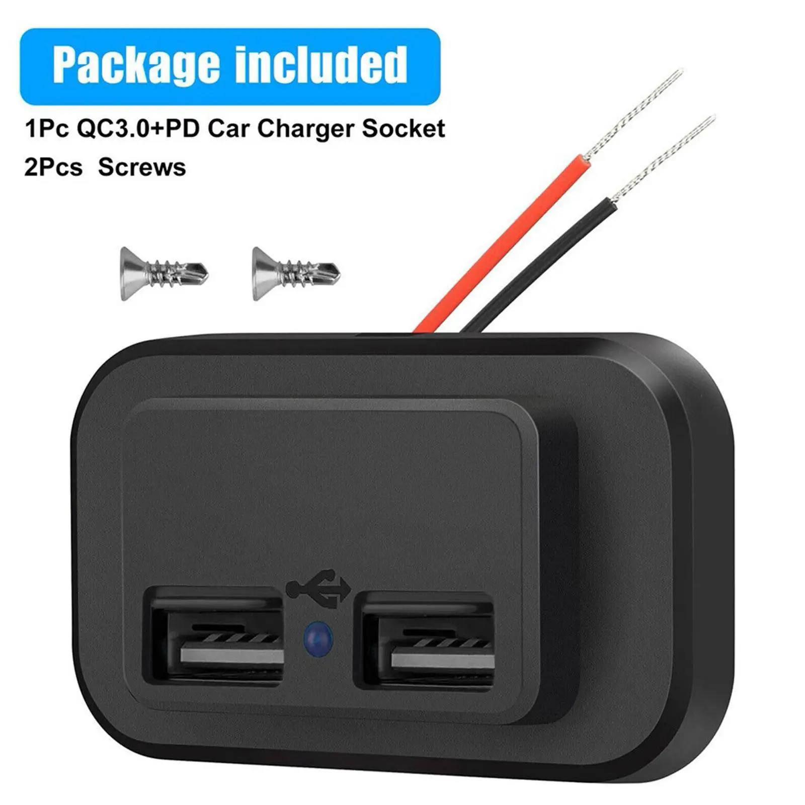 

Dual USB Car Charger Socket 12V/24V 3.1A 4.8A USB Charging Outlet Power Adapter For Motorcycle Camper Truck ATV Boat Car