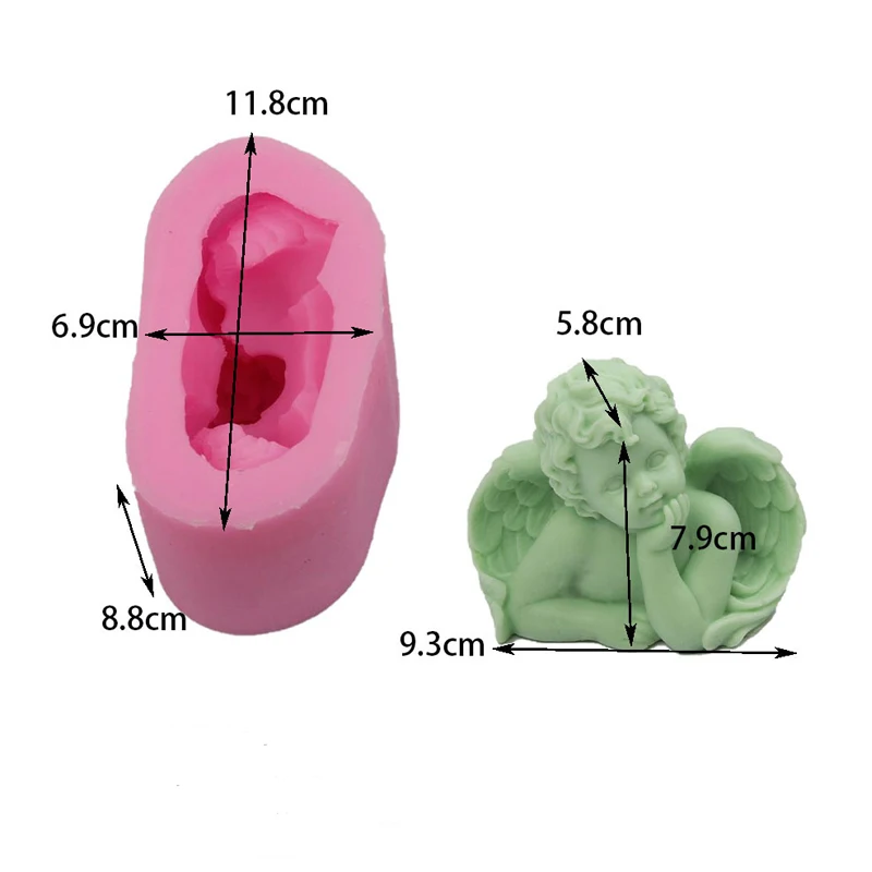 

Angel with Wing Candle Making Silicone Mold diy Gift for Wedding Party Birthday