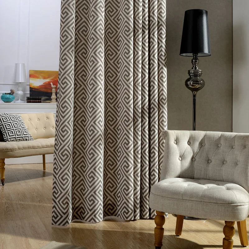 

Modern Curtains for Living Room Blackout Geometric Bedroom Windows Treatment Panel Home Decoration Thick Luxury Dining Door