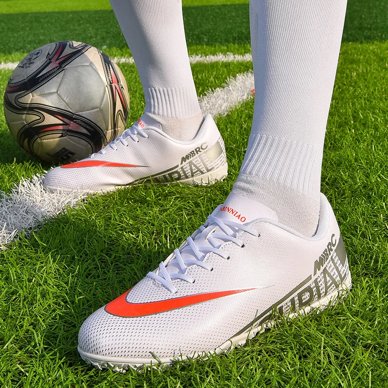 SENAGE Men Kids Professional Training Football Boots Boys TF/FG Soccer Cleats Sneakers Outdoor Turf Futsal Football Shoes