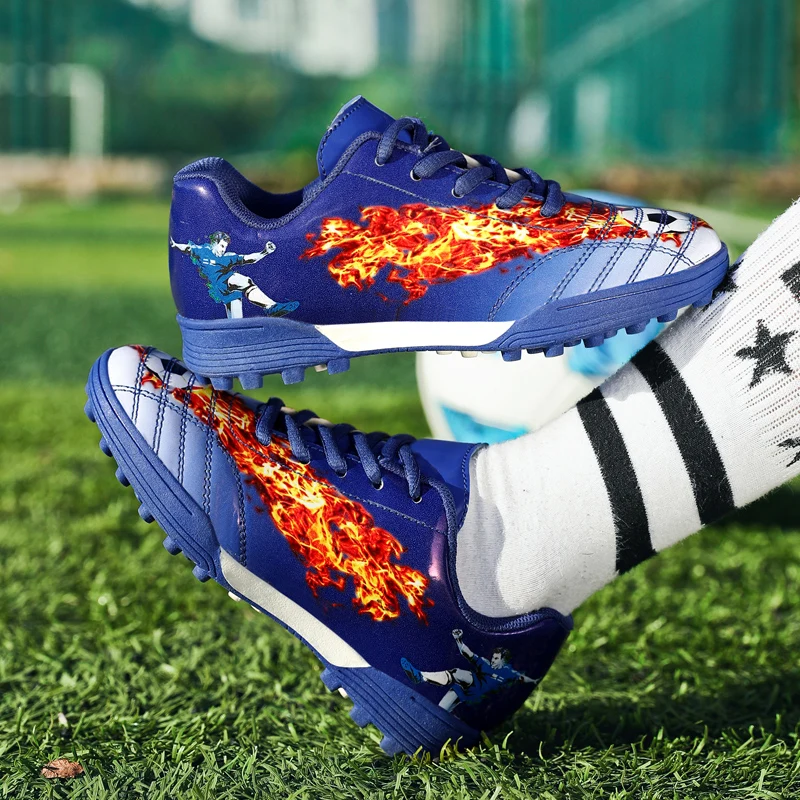 Children's Youth Professional Long Nail Soccer Shoes Adult Broken Nail Soccer Shoes Student Large Size Training Shoes 31-45#