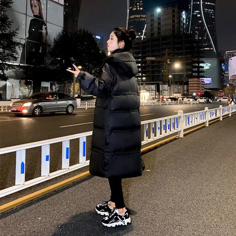 Mid-length down jacket women's white duck down winter women's coat