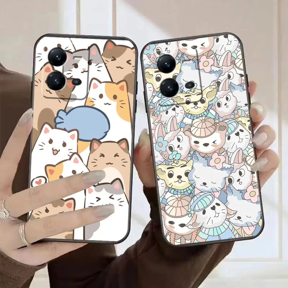 

Funda Case For VIVO X90 X80 X70 X60 X50 X27 X23 X21 Plus V25 V23 V23E V21 V21E V20 V19 Pro 5G Case Para Cute Cartoon Animals