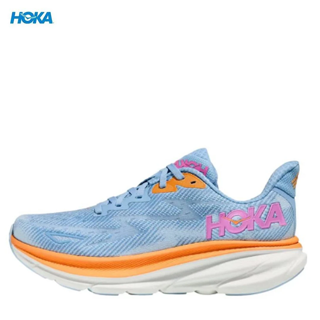 

Дышащие кроссовки HOKA ONEONE Clifton 9, спортивная обувь для бега, для улицы, Нескользящие, синие