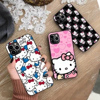 cute cartoon pink cat hello kitty phone case silicone soft for iphone 13 12 11 pro mini xs max 8 7 plus x 2020 xr cover
