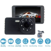 car dvr 4 0 full hd 1080p dual lens rear view dash cam video recorder vehicle parking monitor night vision g sensor registrar