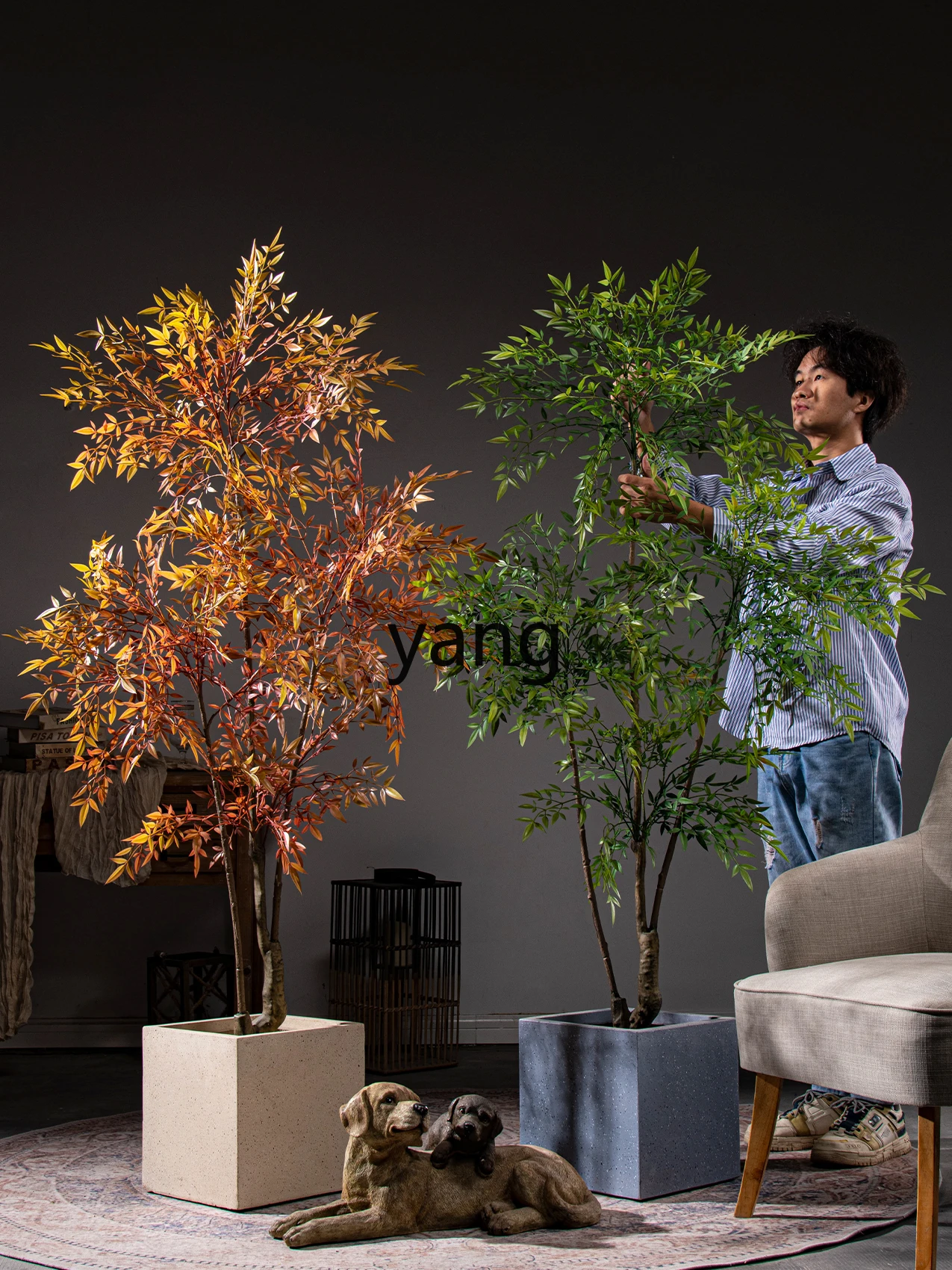 LXL высококачественные искусственные зеленые растения и цветы комнатное растение