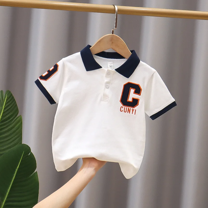 Summer Polo Shirts for Boys Big C Baby Boy Polo Shirt Kid Sports Breathable Top 2-14 Years Children Blusas Polo Clothes