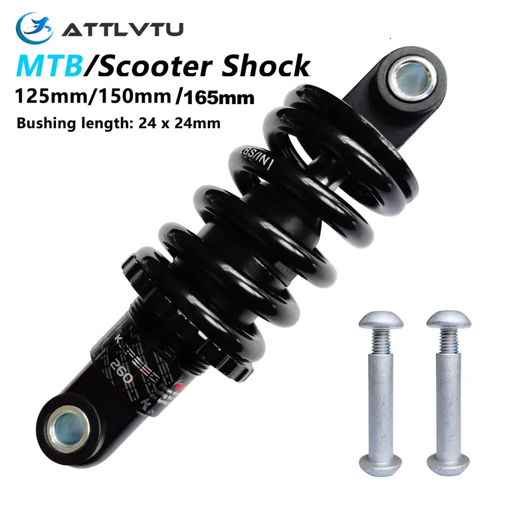 

AttLvTu Bike Rear Shock Absorber Spring MTB 125mm GS-121A, 100 To 2000 Lbs Suspension Damper