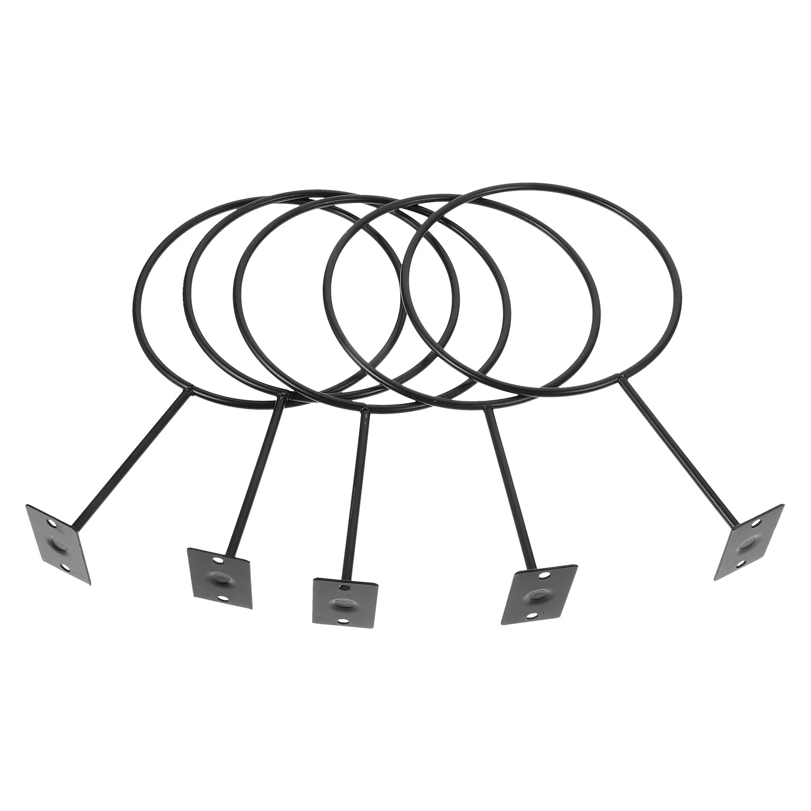 

5 Pcs White Storage Shelves Basketball Hoop Sports Wall Mounted Stand Soccer Rack Marker Pen Iron Holder Fitness