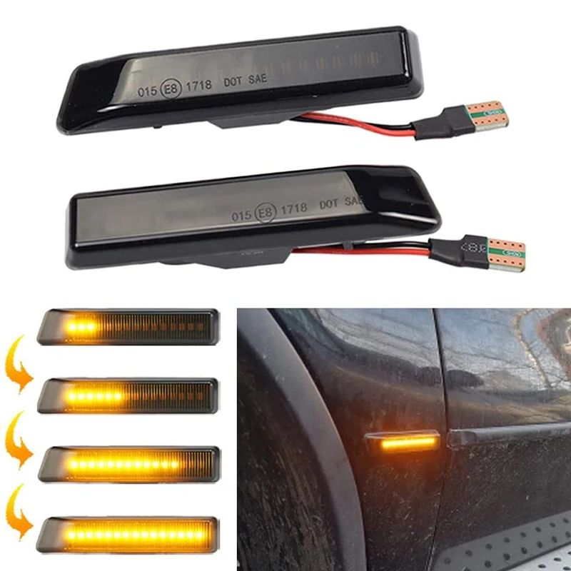 

Car Smoke Lens Dynamic LED Side Marker Repeater Indicator Light For-BMW X5 E53 E36 63132492179 63137164491