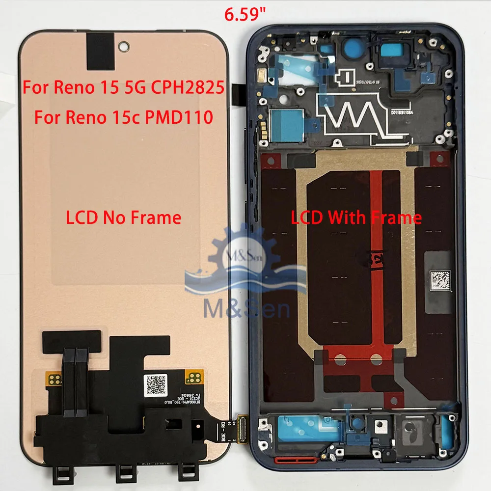 Фото Оригинальный AMOLED-дисплей 6.32 дюйма для Oppo Reno15 Pro 5G CPH2813, LCD-экран 6.59 дюйма для Oppo Reno 15 5G CPH2825/Reno 15c PMD110 с рамкой №2