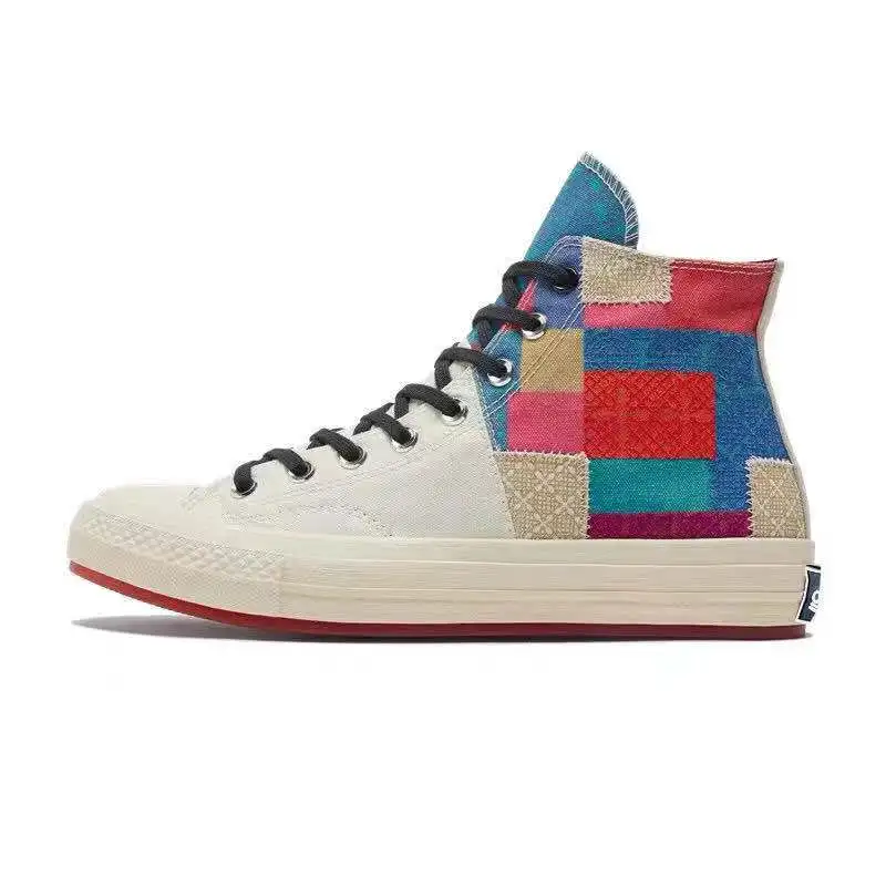 

1970s High Quality White Black Blue Multi High Top Outdoor Sport Casual Fashion Unisex Canvas Skateboarding Shoes Sneakers