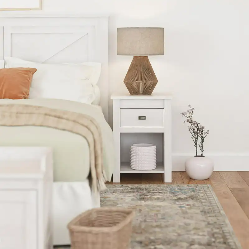 

Farmhouse Nightstand, Ivory Oak