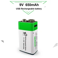9v 650mah lithium rechargeable battery usb charging 9 v li ion square battery for toy remote control ktv multimeter microphone