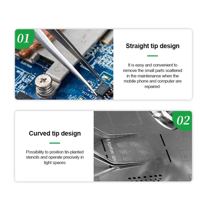 RELIFE SK-11/15 промышленные пинцеты антистатические изогнутые прямые наконечники