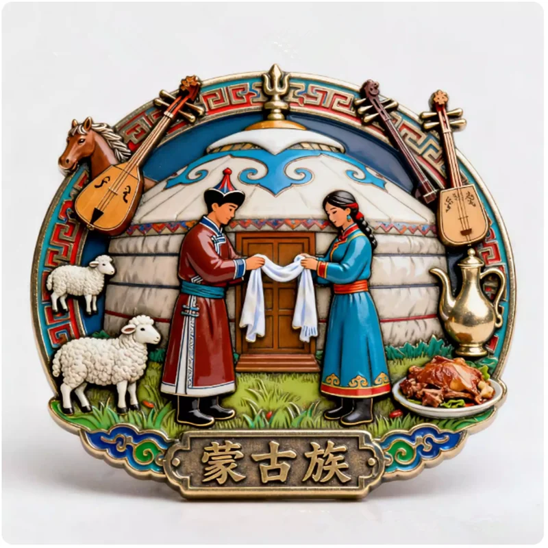 

Магниты для холодильника TUOYIRUBLUEX Монгольские костюмы