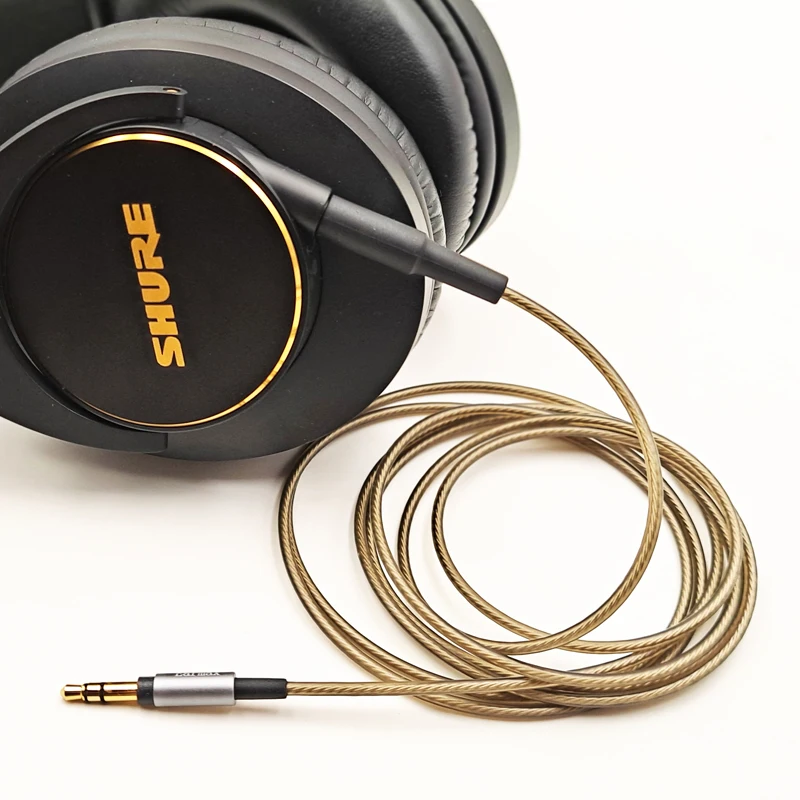 Кабель для наушников Shure SRH840A SRH440A 4-жильный посеребренный провод улучшенный от 3 5