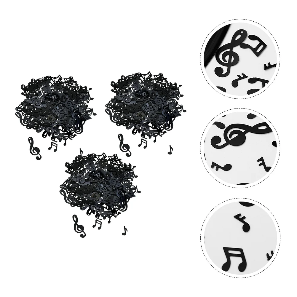 

3 Packs Birthday Confetti Note Decor Music Table Ornament Graduation Paper Scrape