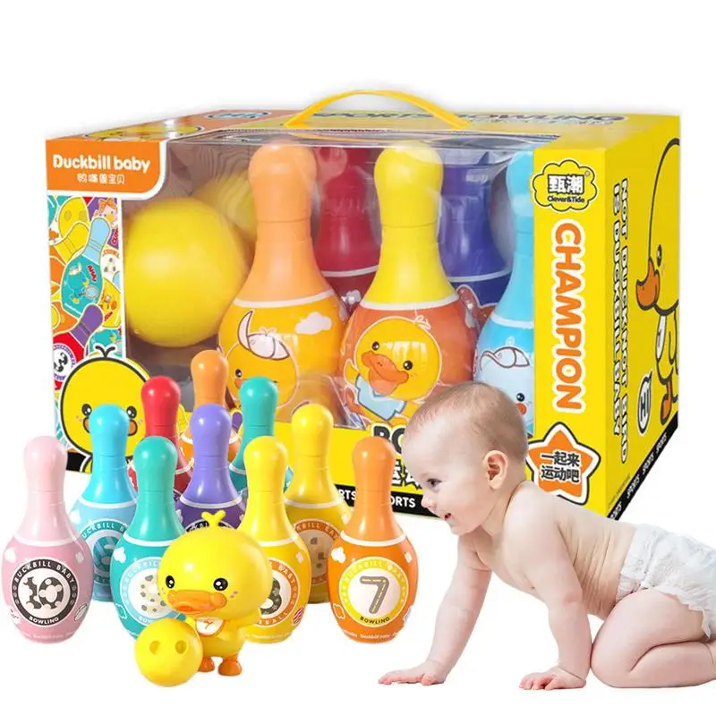 Игрушка для боулинга, мультяшная Спортивная головоломка для детского сада, игра-пазл для улицы с шариками и булавками для боулинга, портативная развивающая игрушка для