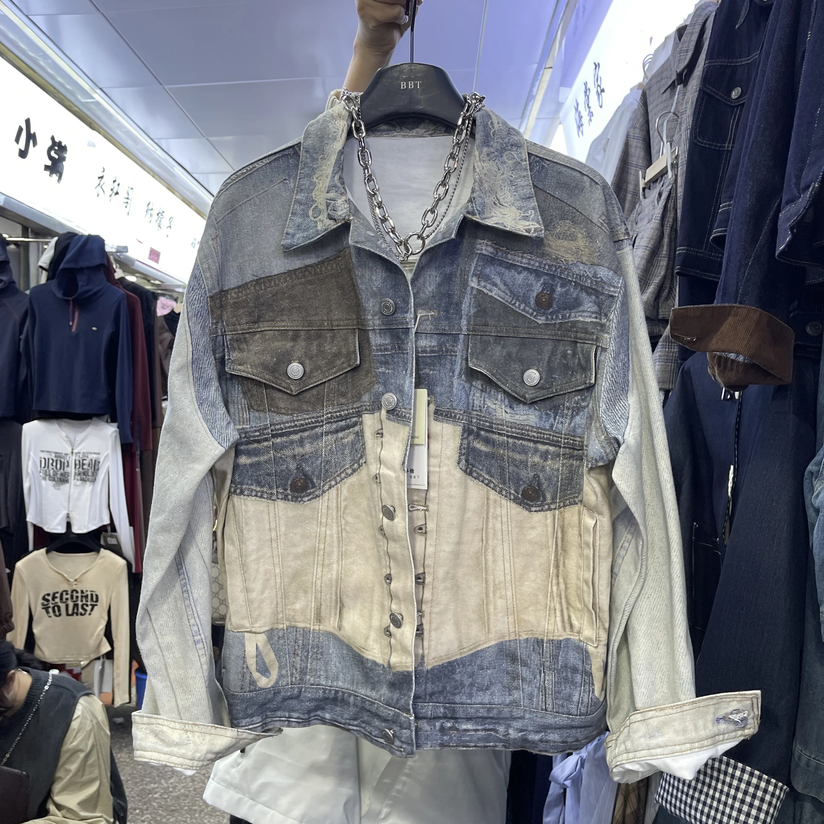 Осенне-зимний дизайн Sense американская винтажная Gyaru свободная джинсовая куртка с