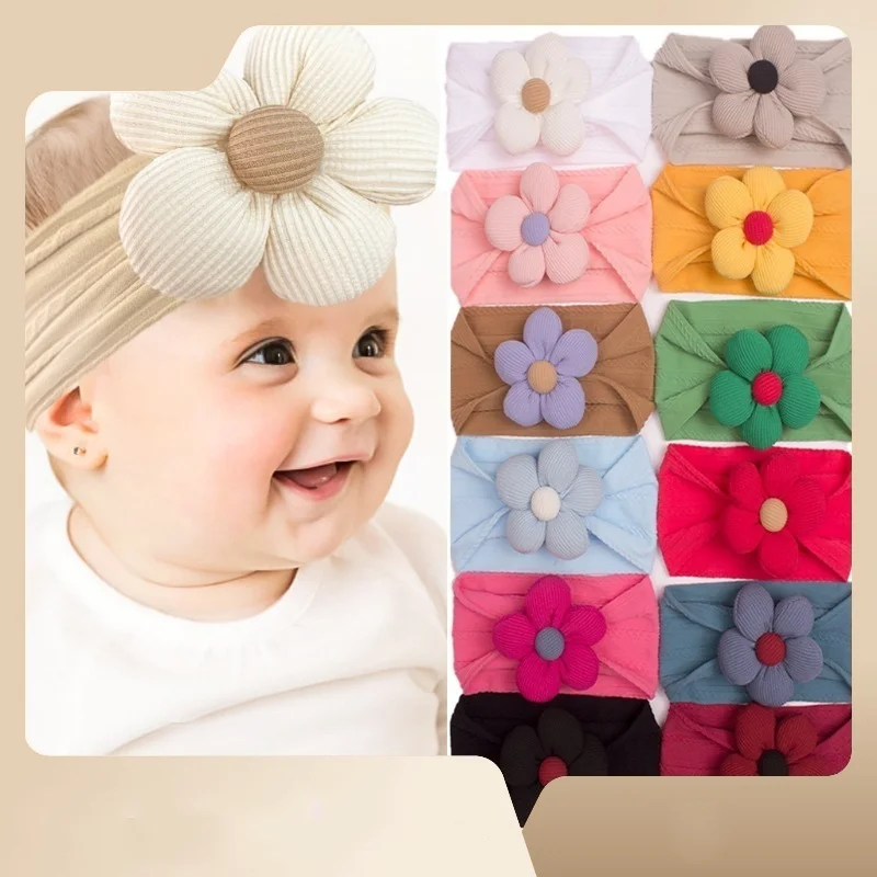 

Baby Flower jacquard hair accessories Baby soft and comfortable headband Baby headband