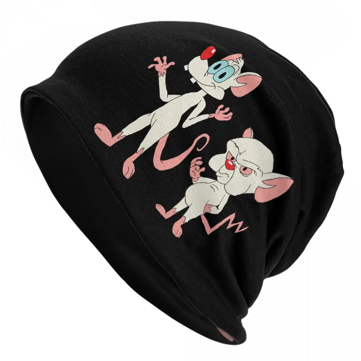 

Unisex Pinky And The Brain Beanie Skullies Accessories Unique Design Kawaii Multifunction Bonnet Knitting Hats