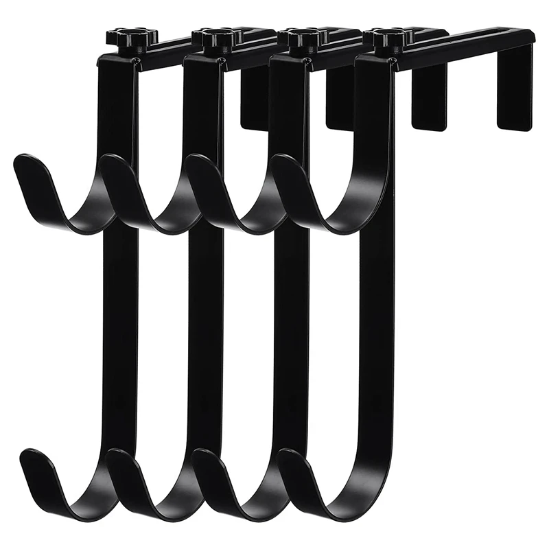 4PCS Adjustable Pool Pole Hangers Metal Fence Hooks Pool Tool Holder For Telescopic Poles Skimmers Nets Brushes