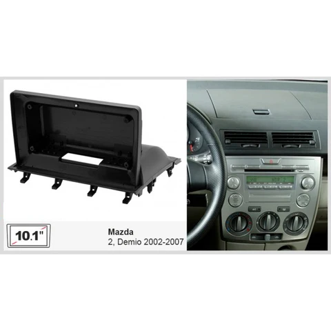 10,1 дюймовая Автомобильная радиопанель Fascia Для Mazda2 2002-2007, комплект аудиоприборной панели, устанавливаемая консоль Facia, панель адаптера GPS, облицовочная крышка