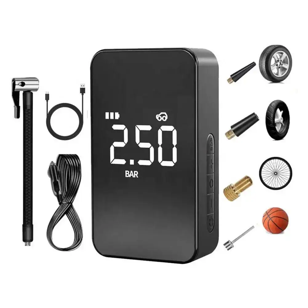 

Автомобильный взрывной насос, портативный насос для шин с цифровым дисплеем, насос воздушного компрессора для автомобильных шин, экстренная функция