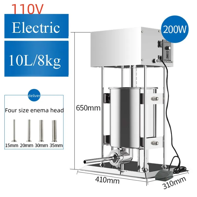 Ручной шприц для сосисок наполнитель из нержавеющей стали кухонный инструмент