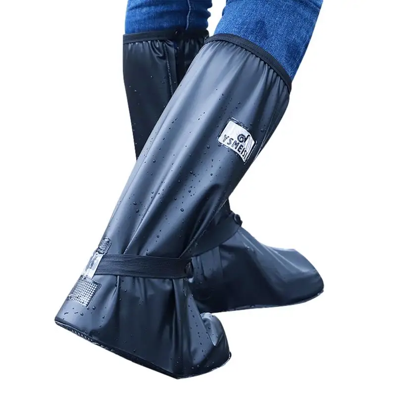 

Waterproof Shoe Covers Outdoor Waterproof PVC Shoe Rain Cover with Reflector Elastic Straps Reusable Shoe Protector Covers