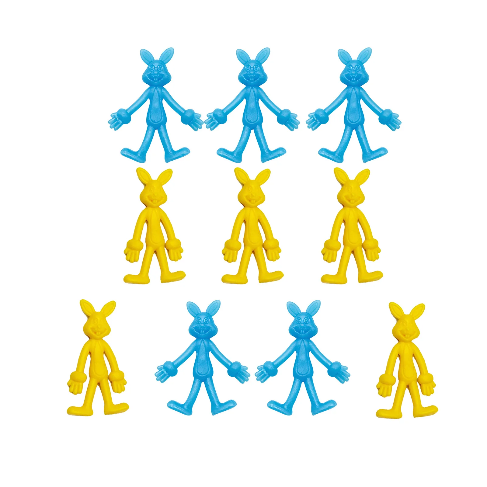 

10pcs Novelty Catapulted Ejection Rabbit Toy Stretchy Flying Laugh Sticky Prank Toy Slingshot Bunny Finger Toys Easter Goodies
