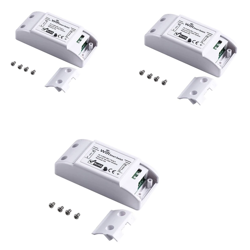 

JFBL горячий 3-Pack Wifi умный переключатель, интеллектуальный контроллер для приложения умного дома, контроллер освещения/переключатели стандар...