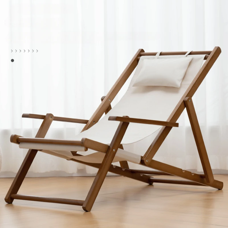 Sillas reclinables de madera para la playa, taburete de viaje Plegable, muebles...