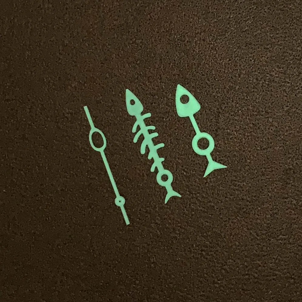 Watch Accessories Needle Green Luminous Fishbone Hand Suitable for Japanese NH35/36/4R/7S Movement