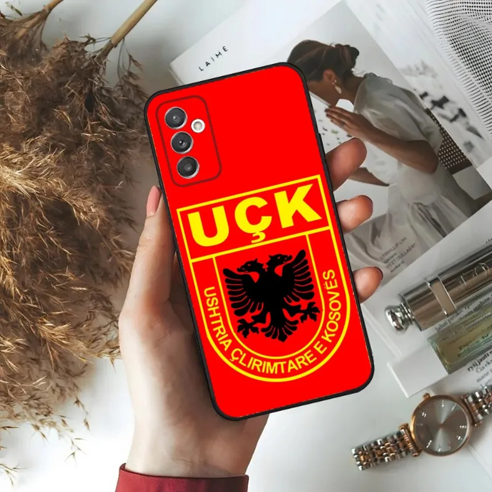 Чехол для телефона UCK Kosovo Liberation Army Samsung S24 23 22 30 21 10 9 Ultra Plus Lite FE 5G черный мягкий чехол